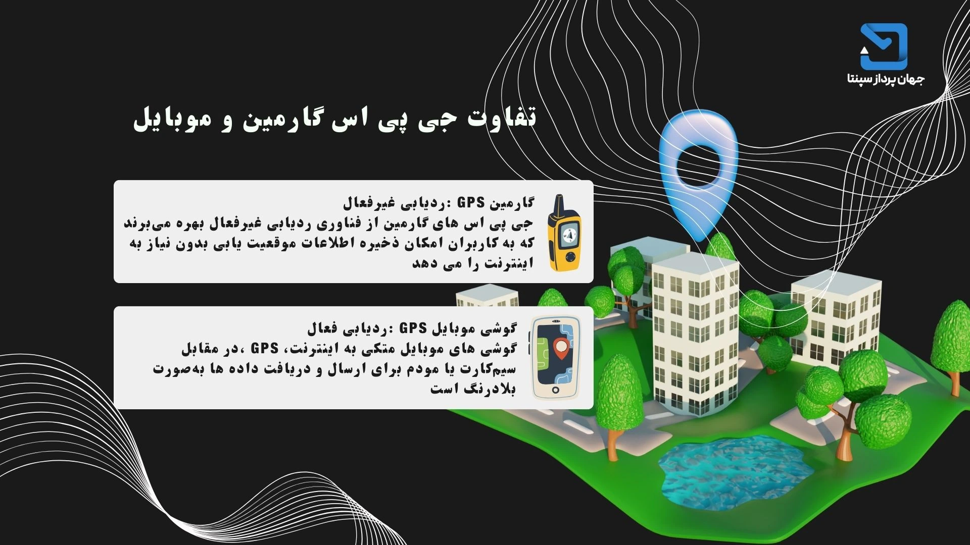 تفاوت جی پی اس گارمین و موبایل